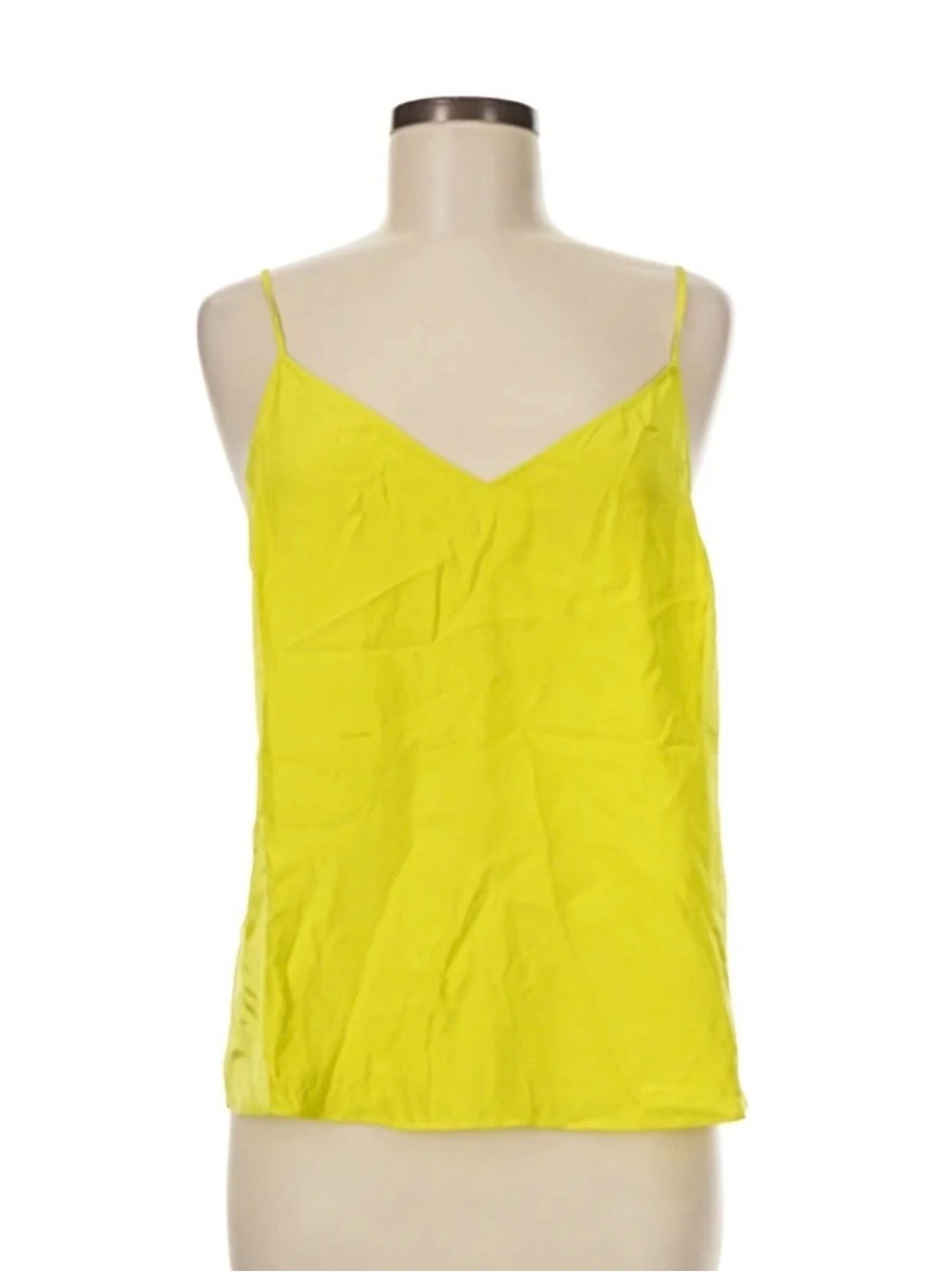 rag & bone Bright Yellow Silk Spaghetti-Strap Cami